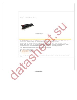 SNAP-PAC-RCK16 datasheet  